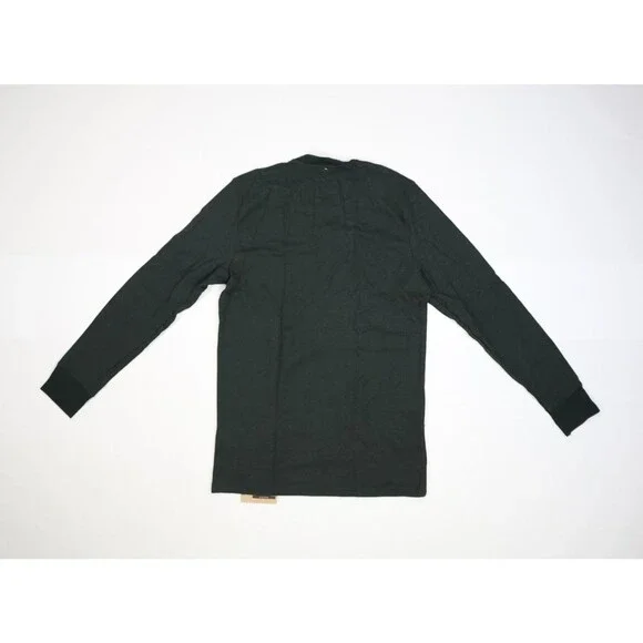 Intimissimi Uomo Shirt Mens Medium Green Long Sleeve Henley Thermal Rib Knit Top - Picture 6 of 12